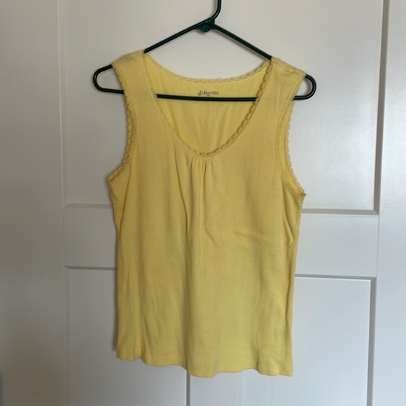 Ribbed Cotton Lace Trimmed Tee - Picture 1 of 2